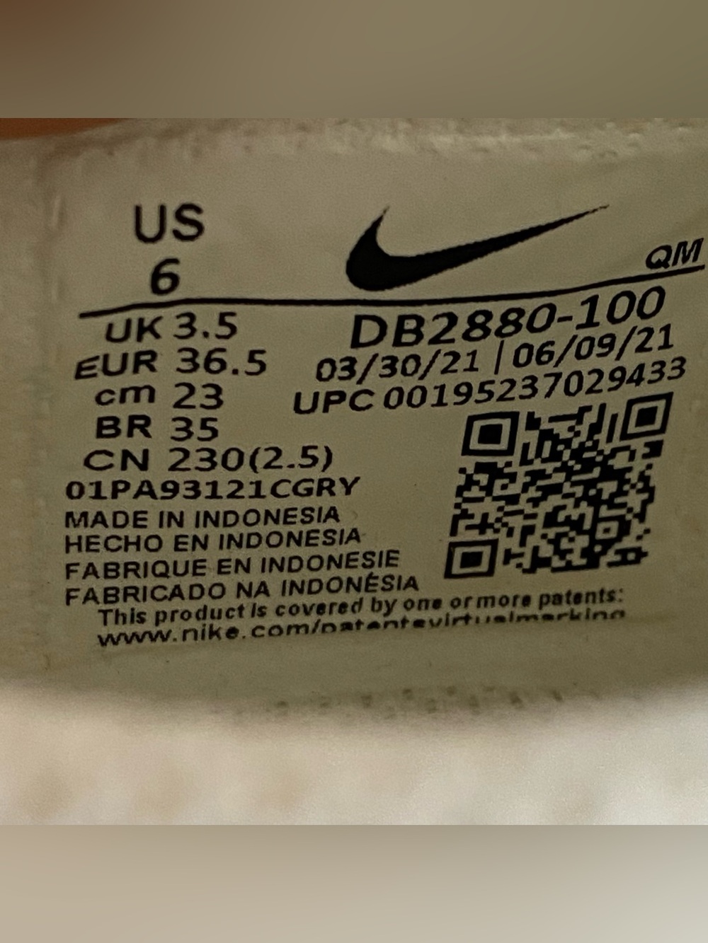 Nike Retro GTS 97 White Blue Womens Sneakers Size 6 Canvas Shoes Court NEW - Picture 12 of 12